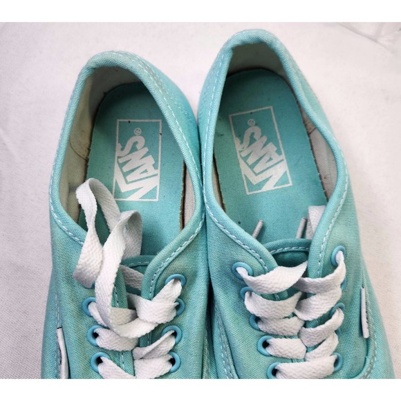 VANS Unisex Teal Blue Lace Up Low Top Skateboarding Sneakers Shoes Size M4.5 W6 - Picture 4 of 8